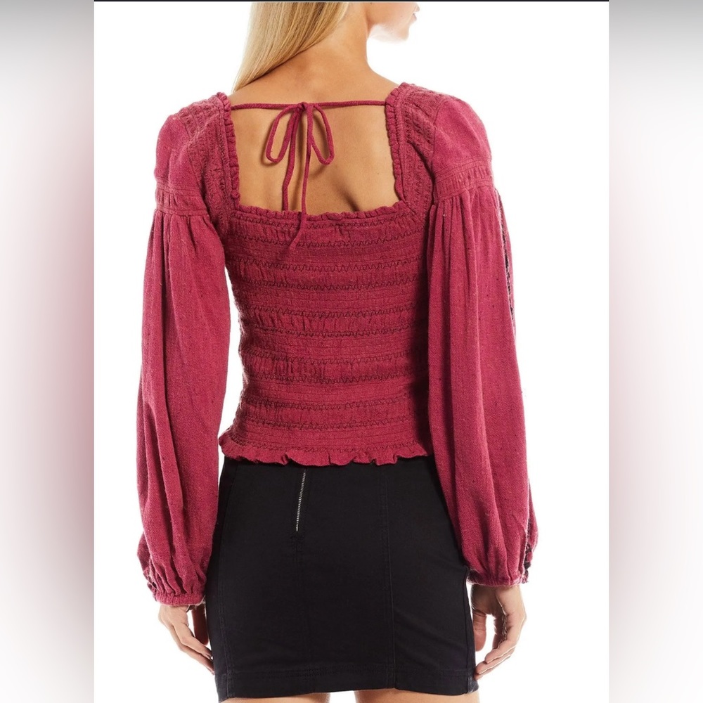 NWOT Free People Women's Maggie Embroidered Top - Picture 5 of 6